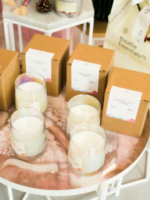 High Angle Shot of Scented Candles